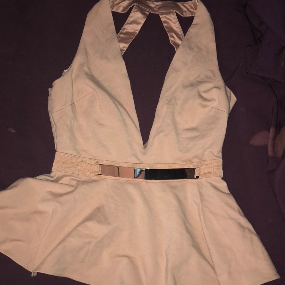Marciano peplum top